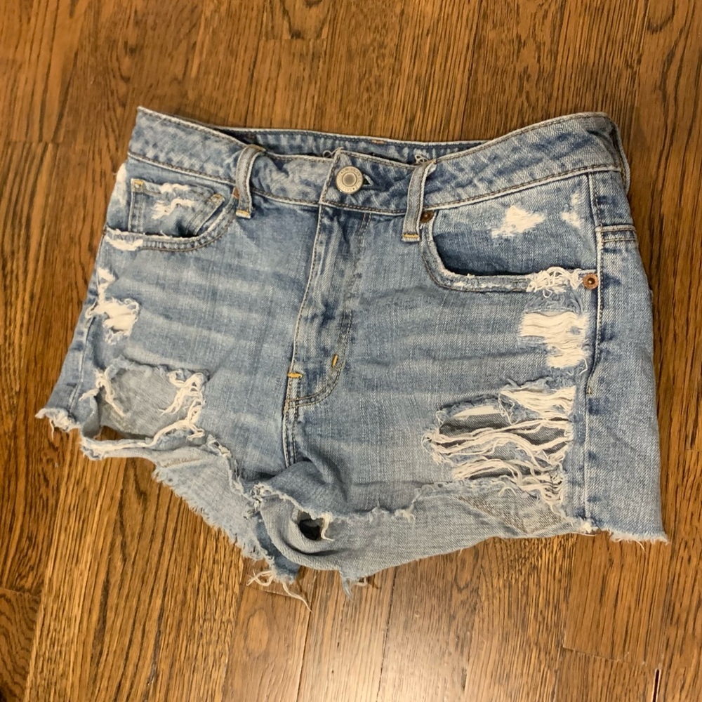 Distressed Ripped American Eagle Jean Shorts